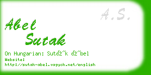 abel sutak business card